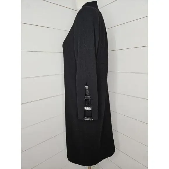 Vintage 80s David Hayes for Neiman Marcus size 8 Black elegant gown with beading - Picture 2 of 6